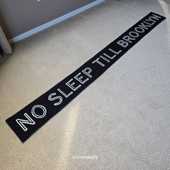 RARE kate spade NO SLEEP TILL BROOKLYN Wool Knit Scarf Beastie Boys Collectible - Picture 14 of 15